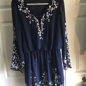 Navy boho dress